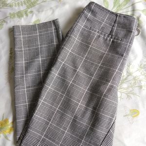 Forever21 High-waisted Black & White Plaid Pants